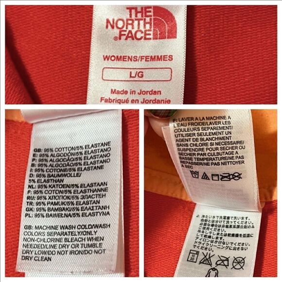 The North Face Zipper Knit Jacket Coral Orange L - Picture 8 of 9
